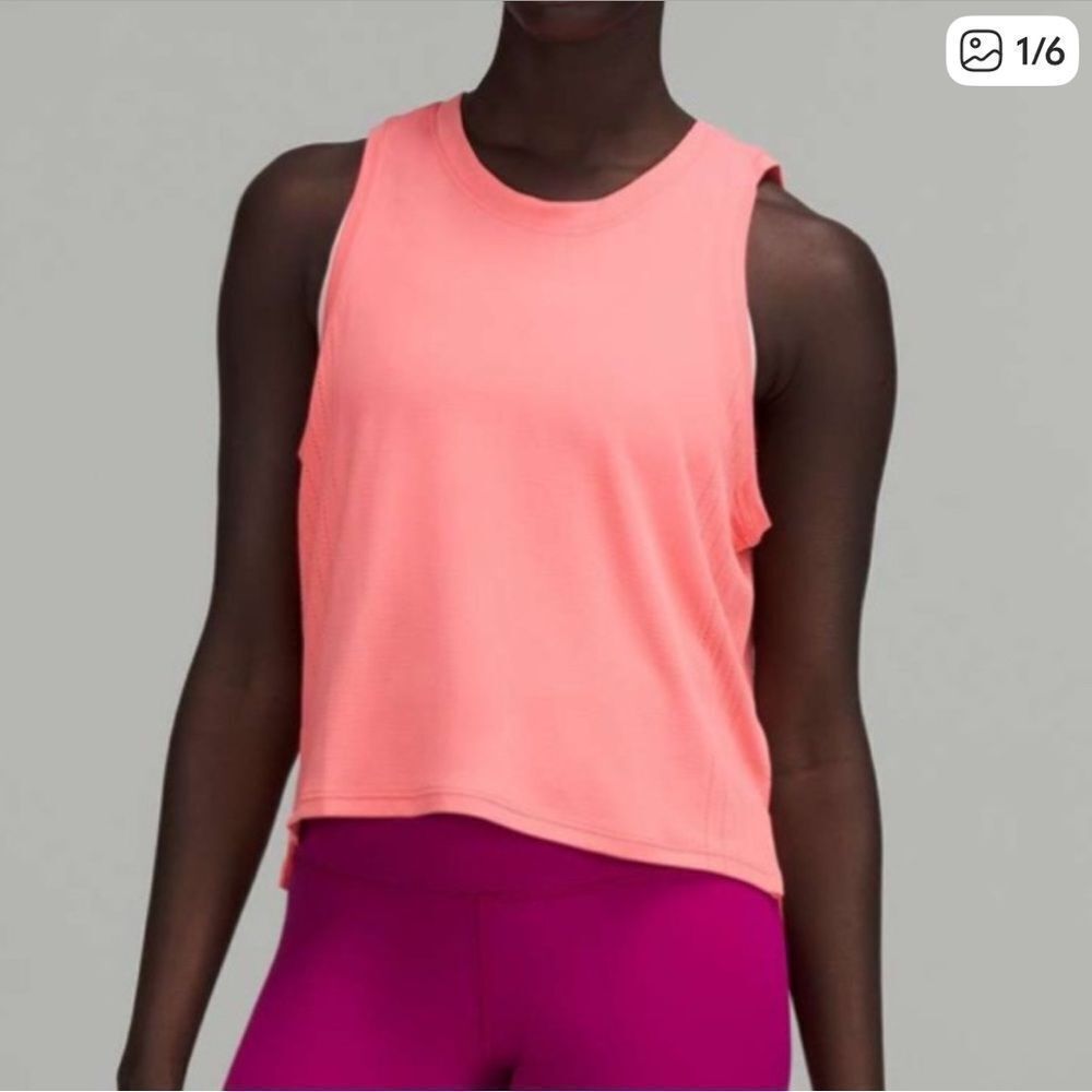 Lululemon Train To Be Tank Coral Pink